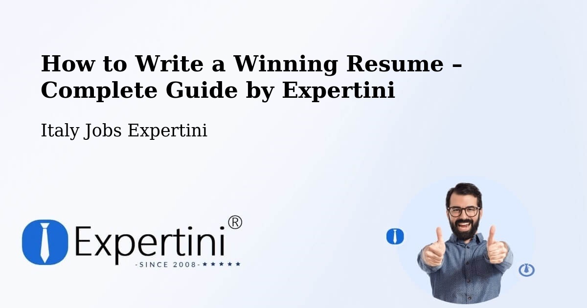 Resume Writing Guide for Job Seekers – Turin - Turin, Italy Jobs Expertini